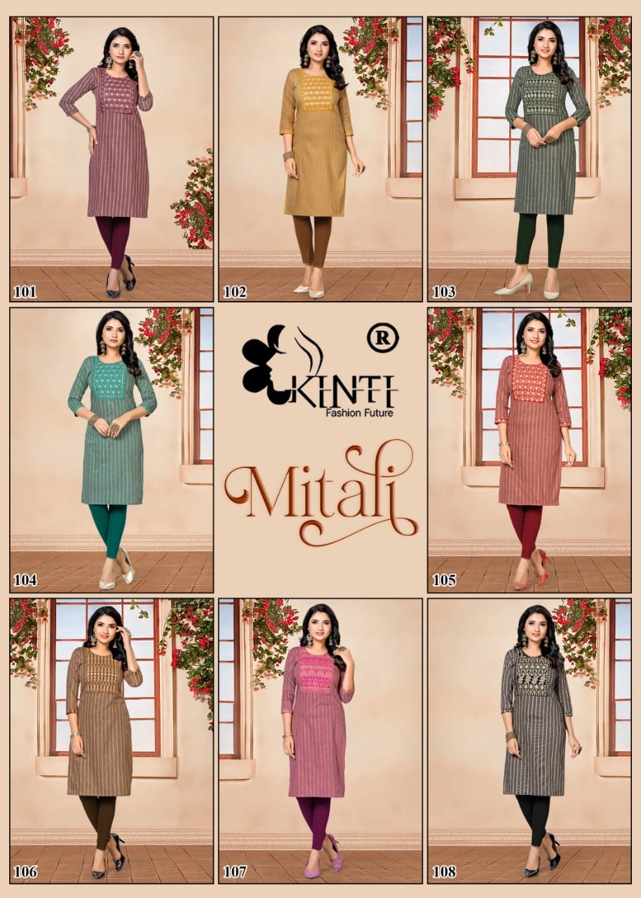 Kinti Mitali Casual Daily Wear Wholesale Cotton Kurtis Catalog
